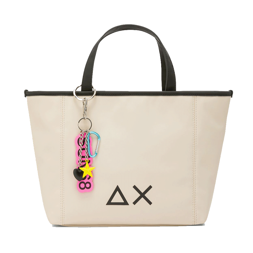 Borsa Donna a Mano SUN68 linea Jacqueline Bag Small in Tessuto Ostrica - Z45261