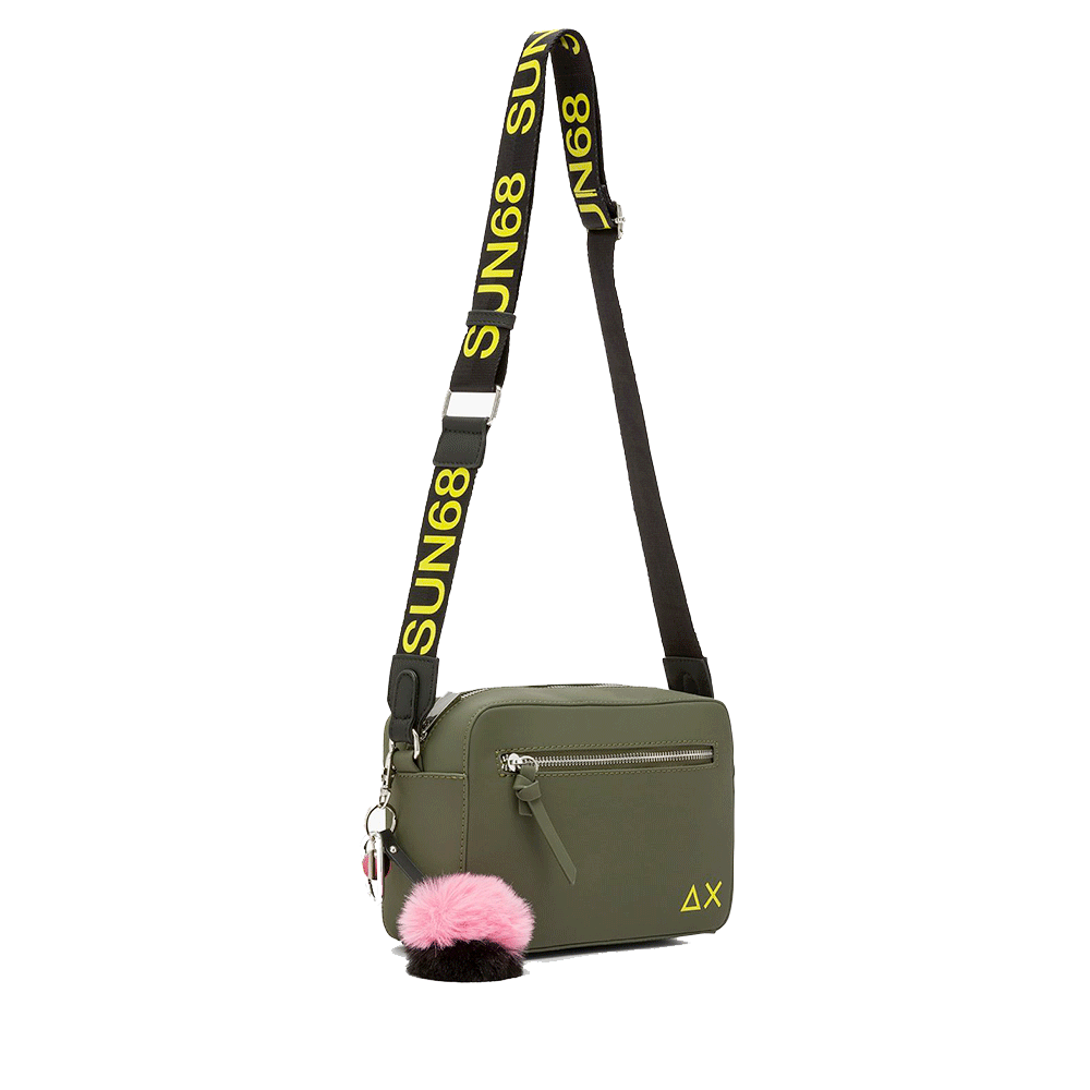 Borsa Donna a Tracolla SUN68 in Tessuto Militare Scuro - Z45269
