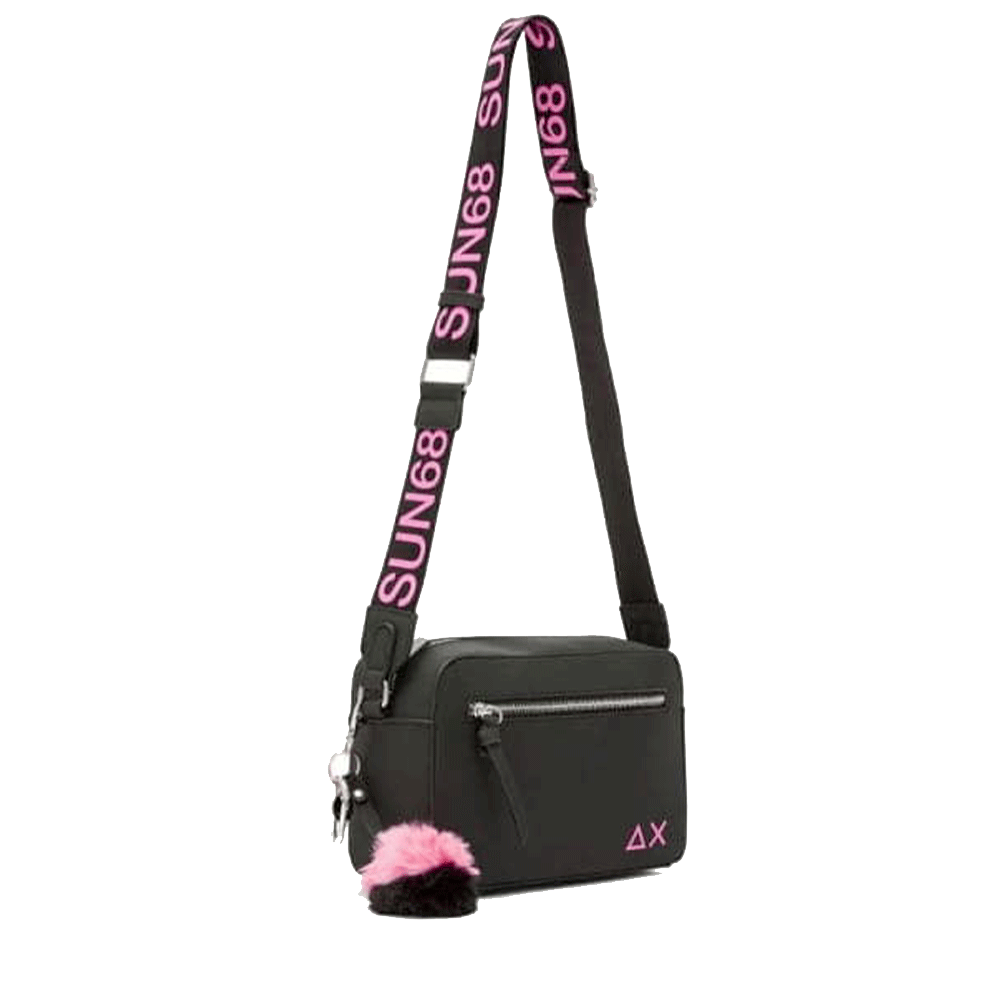 Borsa Donna a Tracolla SUN68 in Tessuto Nero - Z45269