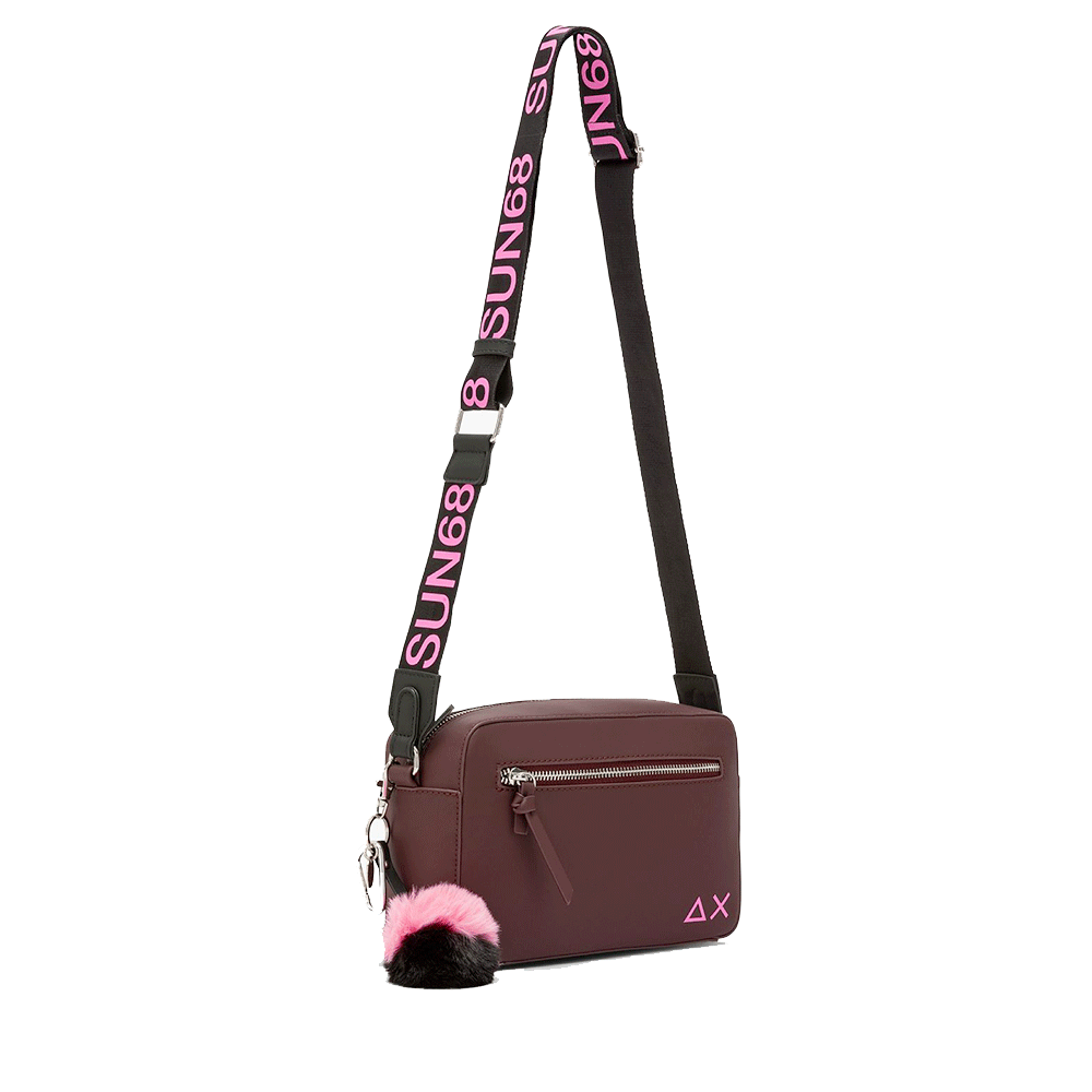 Borsa Donna a Tracolla SUN68 in Tessuto Bordeaux - Z45269