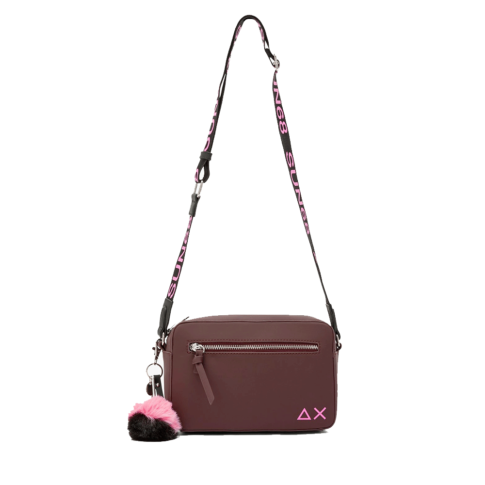 Borsa Donna a Tracolla SUN68 in Tessuto Bordeaux - Z45269