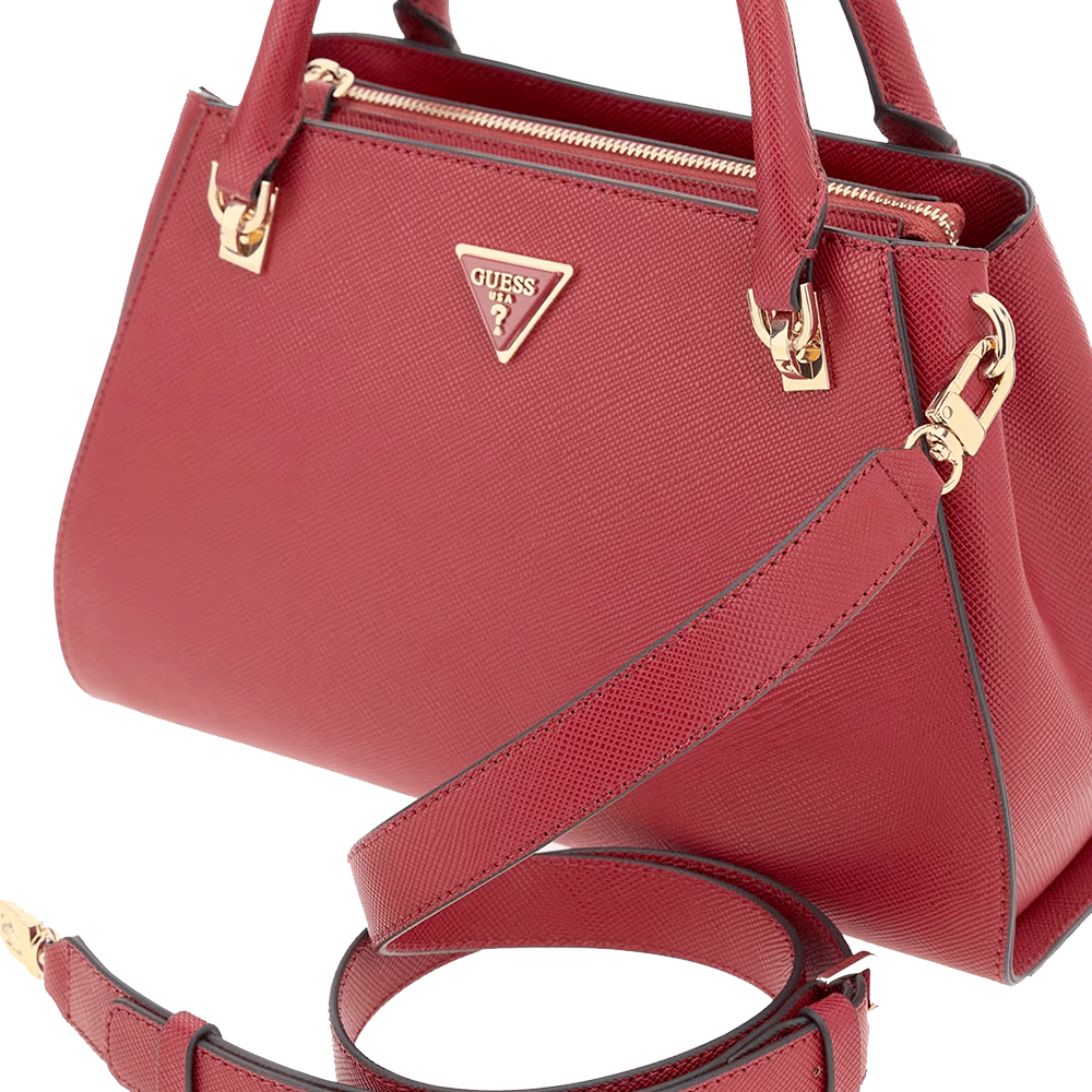 Borsa Donna a Mano GUESS Linea Noelle Colore Garnet Red