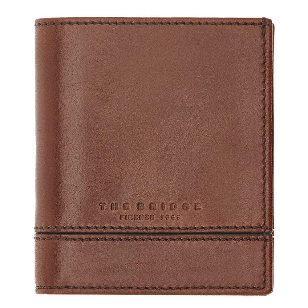 Portafoglio Uomo Verticale THE BRIDGE In Pelle Marrone linea Neri