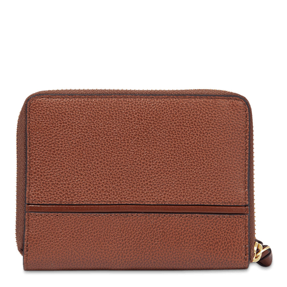 Portafoglio Donna Piccolo con Zip THE BRIDGE linea Domitilla in Pelle Marrone