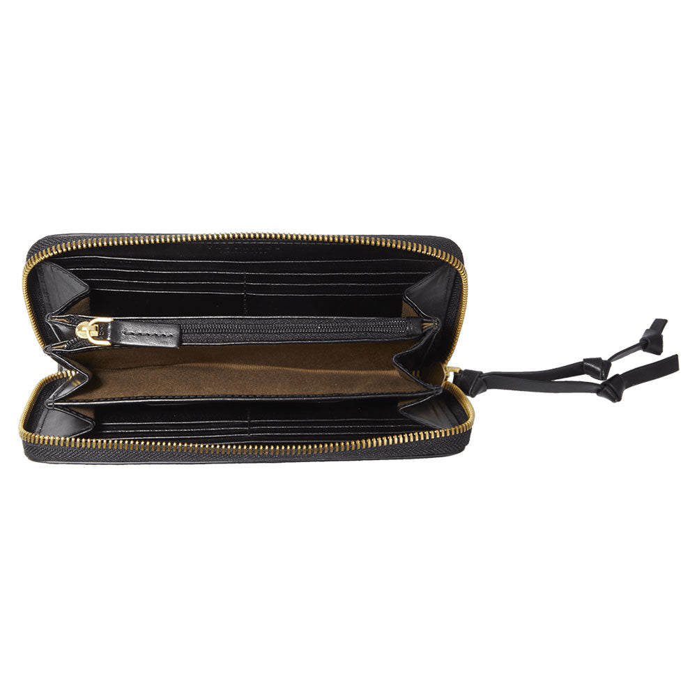 Portafoglio Donna Zip Around THE BRIDGE linea Domitilla in Pelle Nera