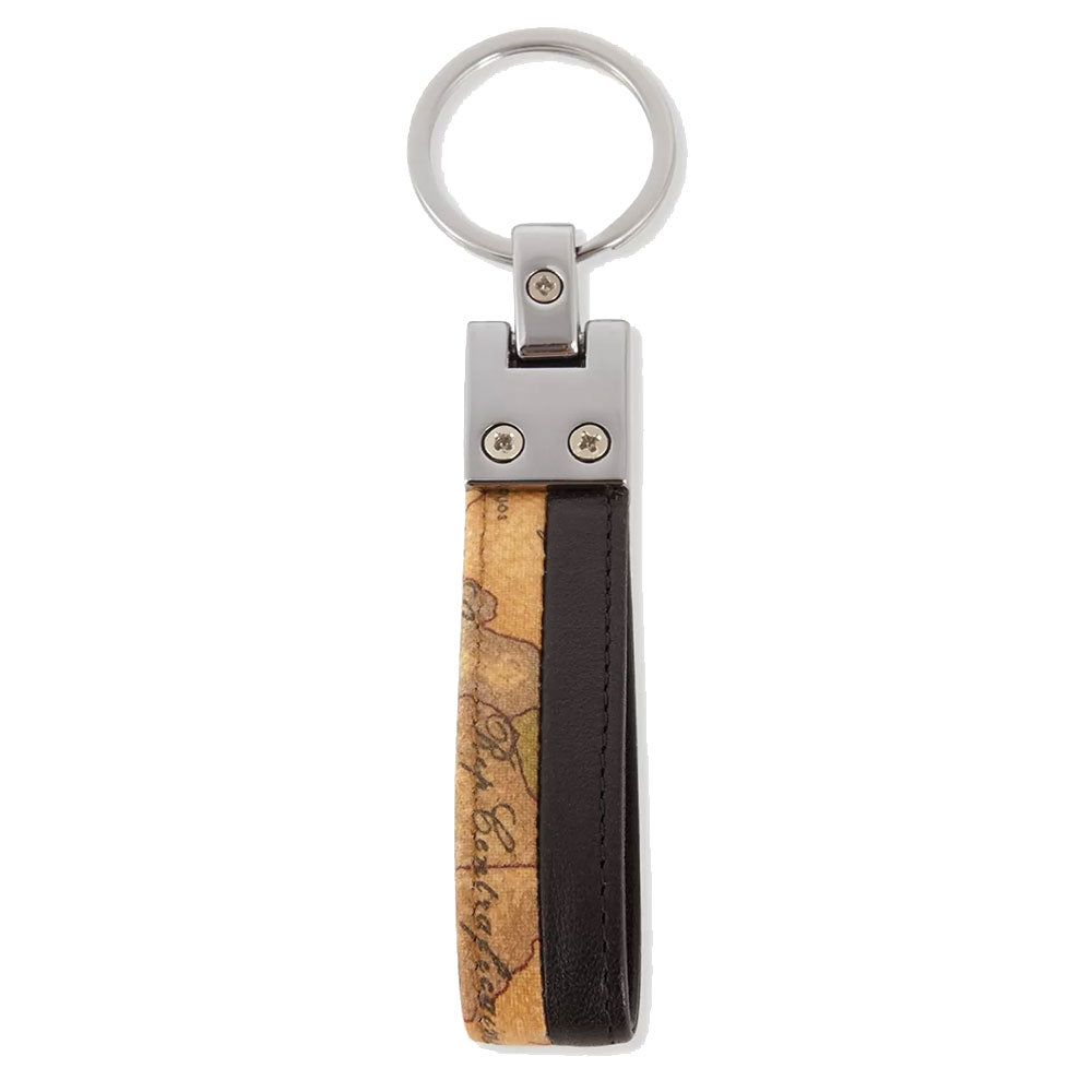 1A Classe Alviero Martini
Herren-Schlüsselanhänger mit Ring aus schwarzem Leder mit Geo Classic-Einsatz W274