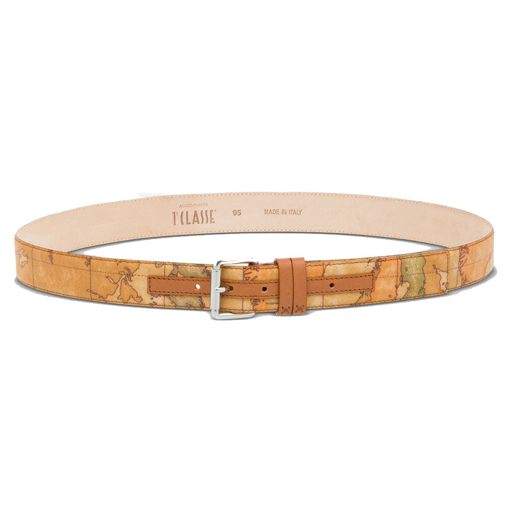 Cintura Unisex 1A Classe Alviero Martini linea Geo Classic con Fibbia Platino A365