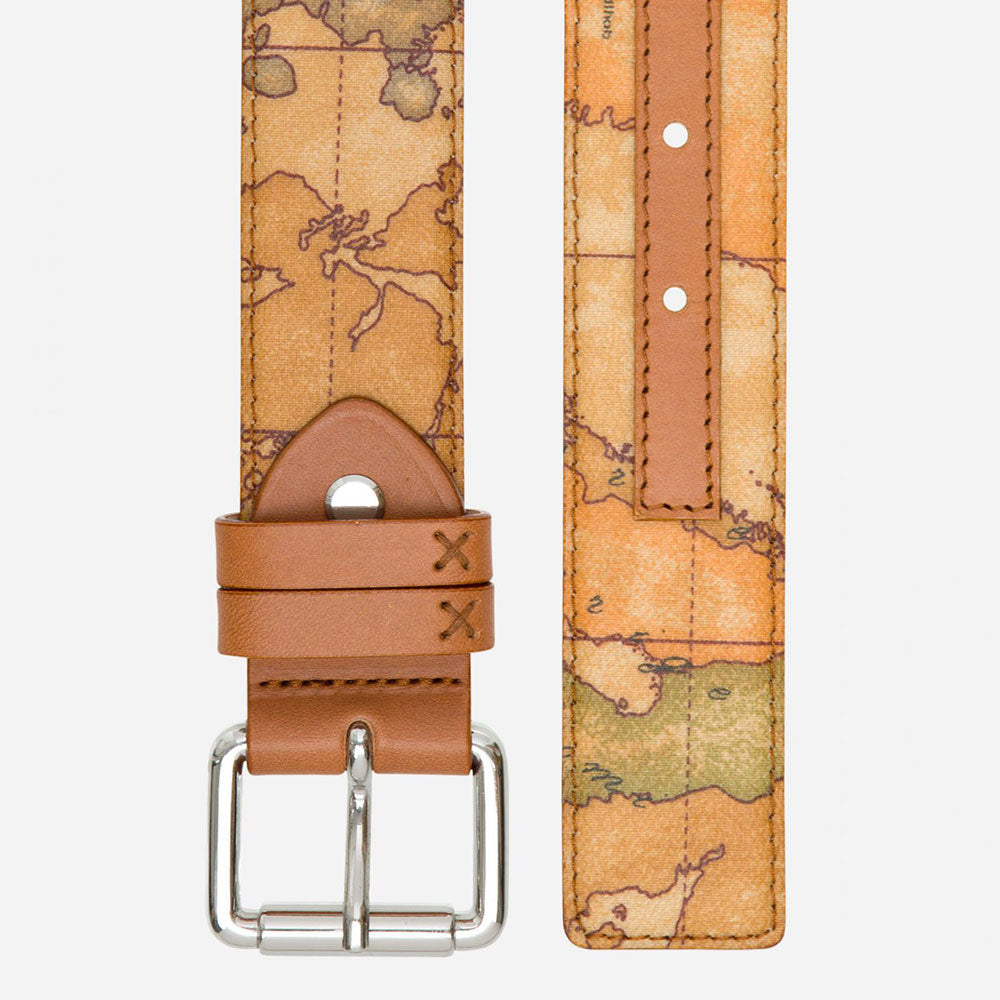 Cintura Unisex 1A Classe Alviero Martini linea Geo Classic con Fibbia Platino A365