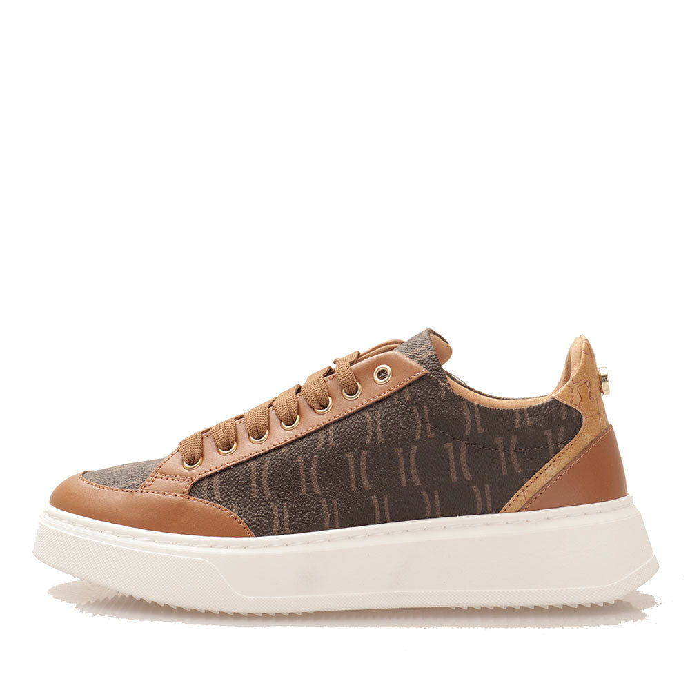 Scarpe Donna 1A Classe Alviero Martini Sneakers linea Monogram Marrone 0391