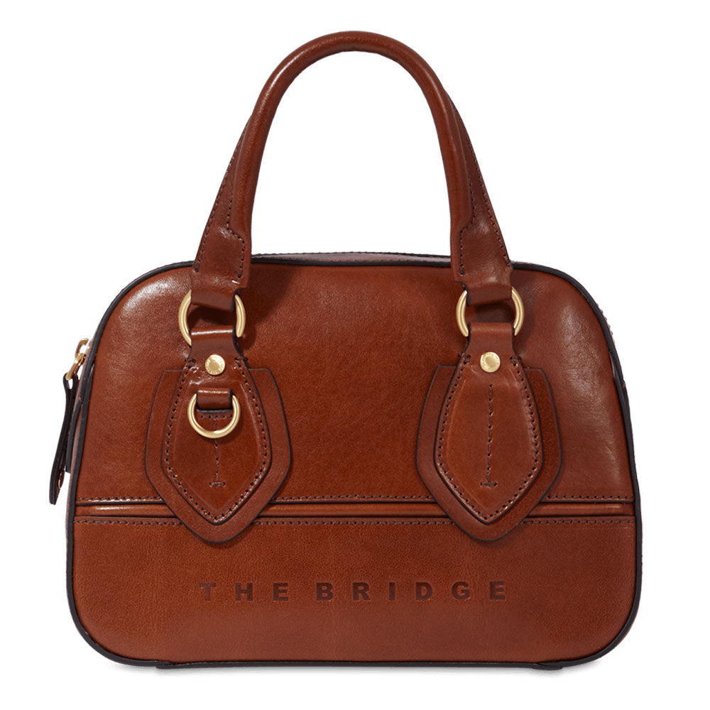 THE BRIDGE Boston Bag Daphne-Linie für Damen aus braunem Leder