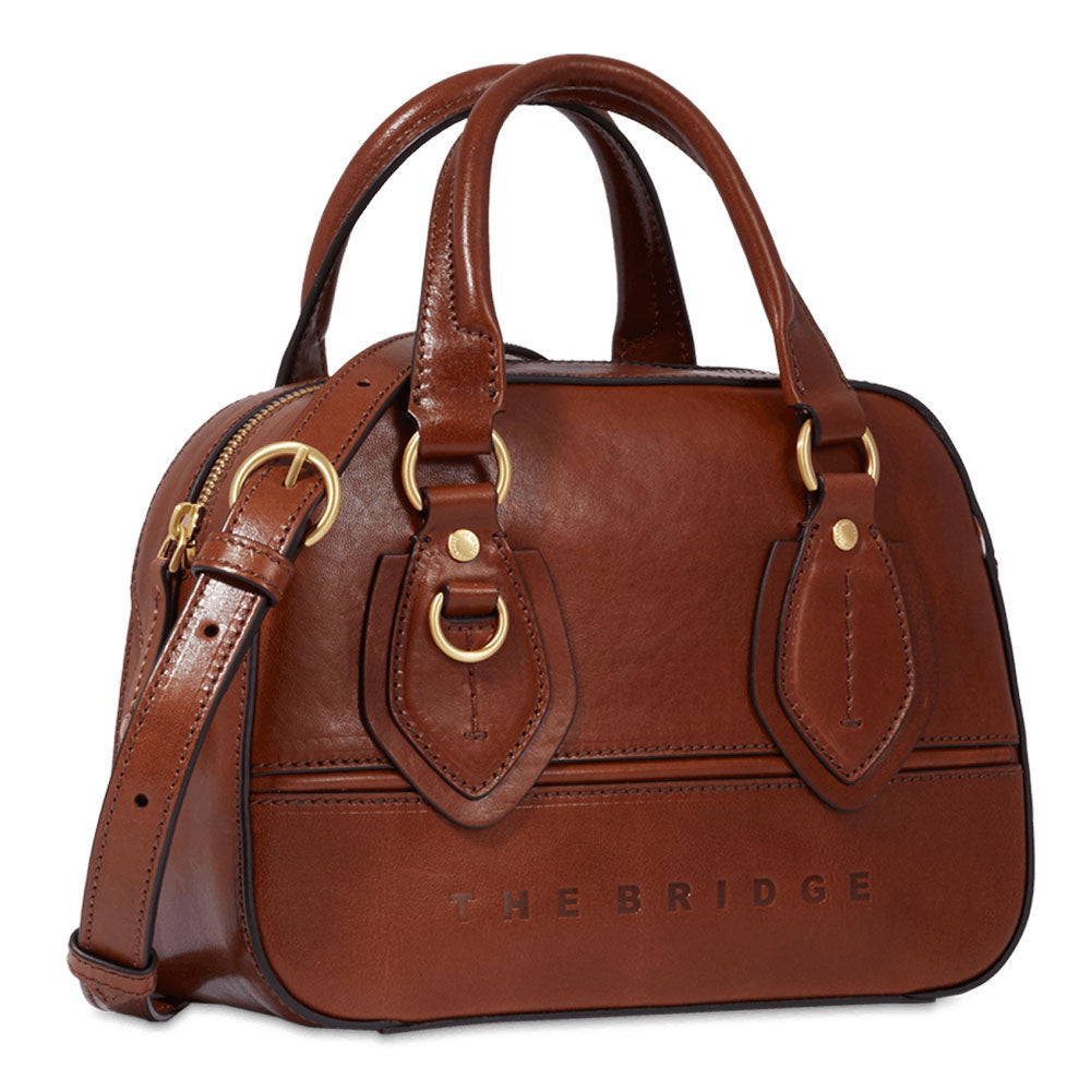 THE BRIDGE Boston Bag Daphne-Linie für Damen aus braunem Leder