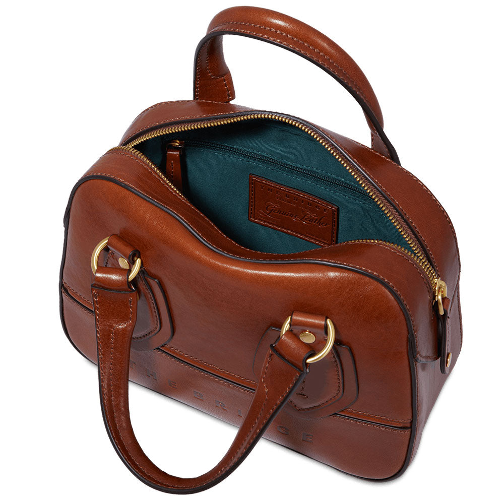 THE BRIDGE Boston Bag Daphne-Linie für Damen aus braunem Leder