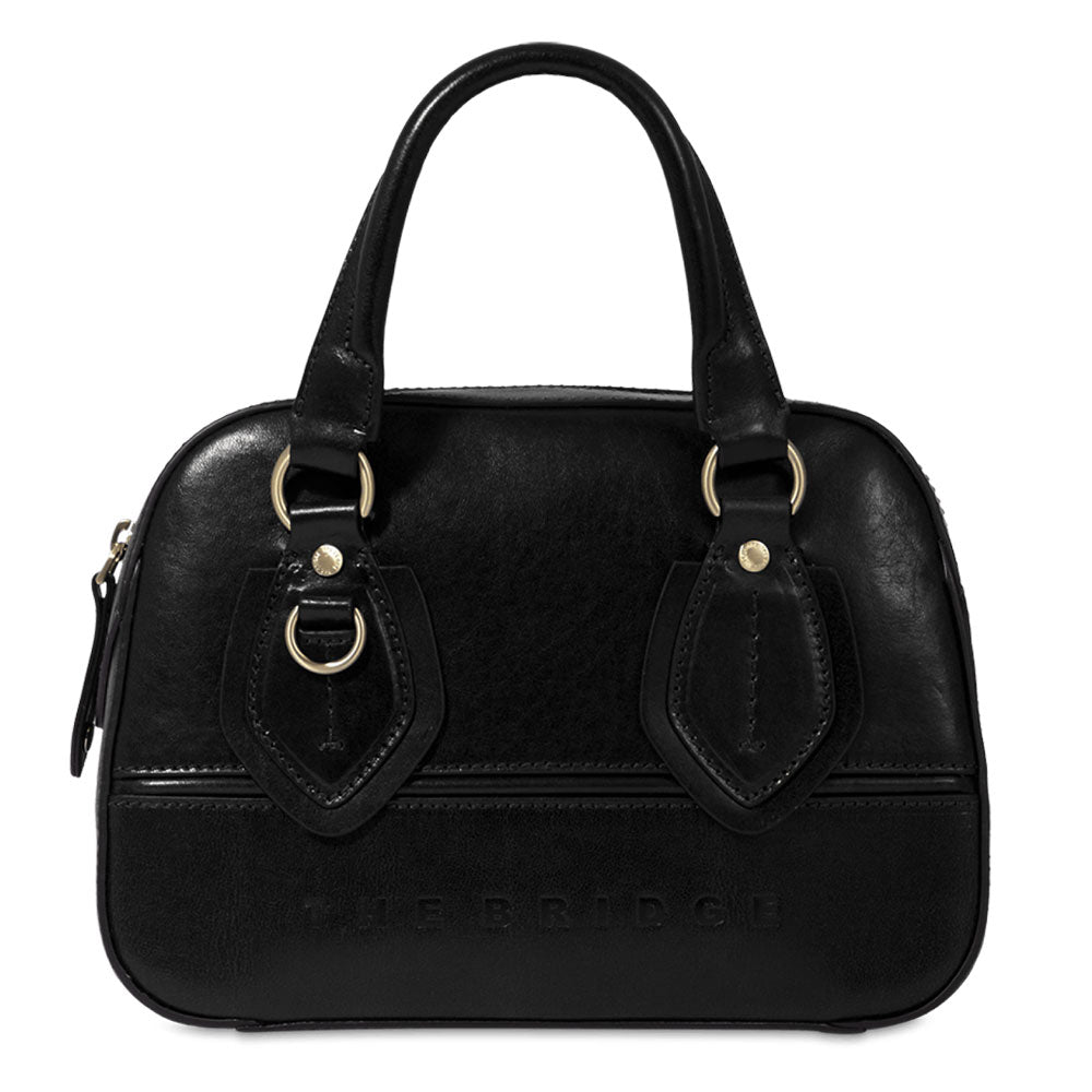 THE BRIDGE Boston Bag Daphne-Linie für Damen aus schwarzem Leder