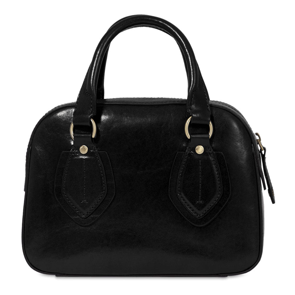 THE BRIDGE Boston Bag Daphne-Linie für Damen aus schwarzem Leder