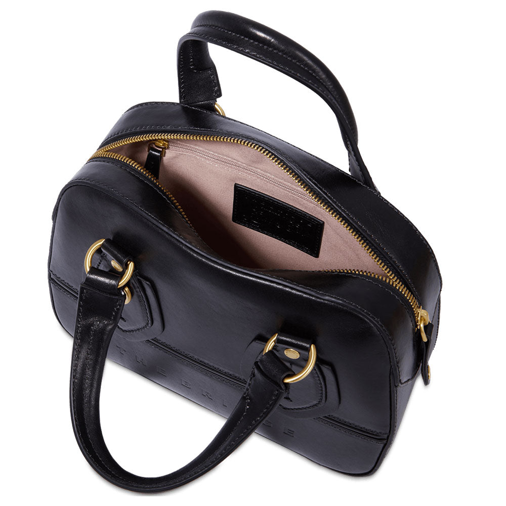 THE BRIDGE Boston Bag Daphne-Linie für Damen aus schwarzem Leder