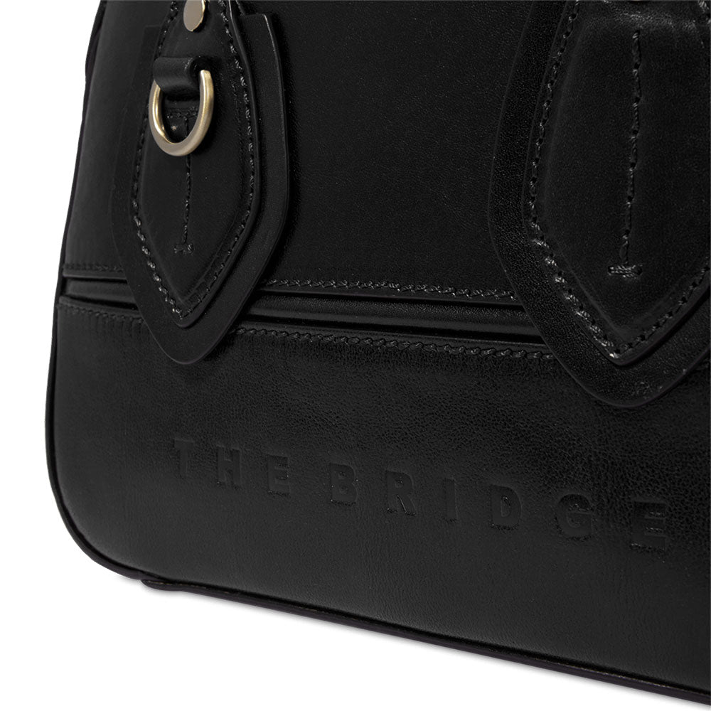 THE BRIDGE Boston Bag Daphne-Linie für Damen aus schwarzem Leder