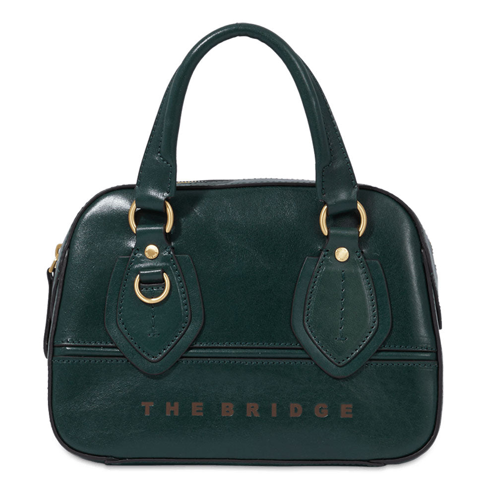 THE BRIDGE Boston Bag Daphne-Linie für Damen aus grünem Leder