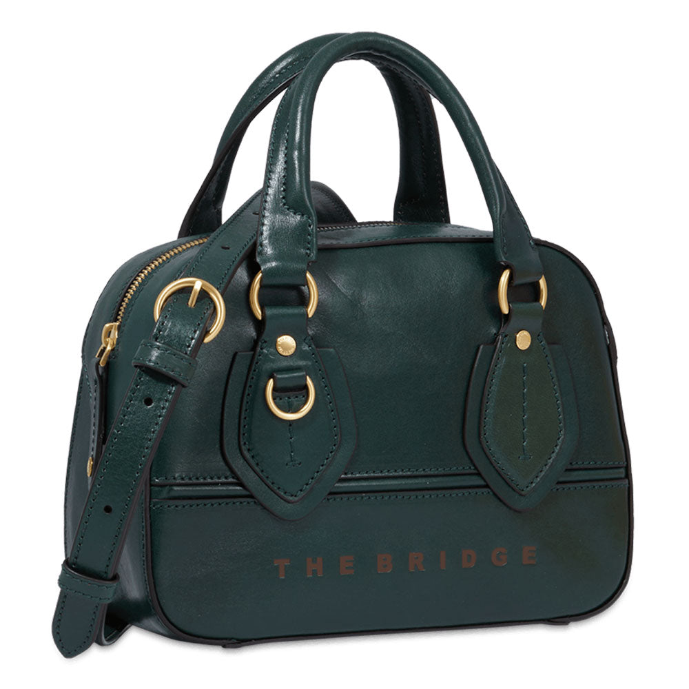 THE BRIDGE Boston Bag Daphne-Linie für Damen aus grünem Leder