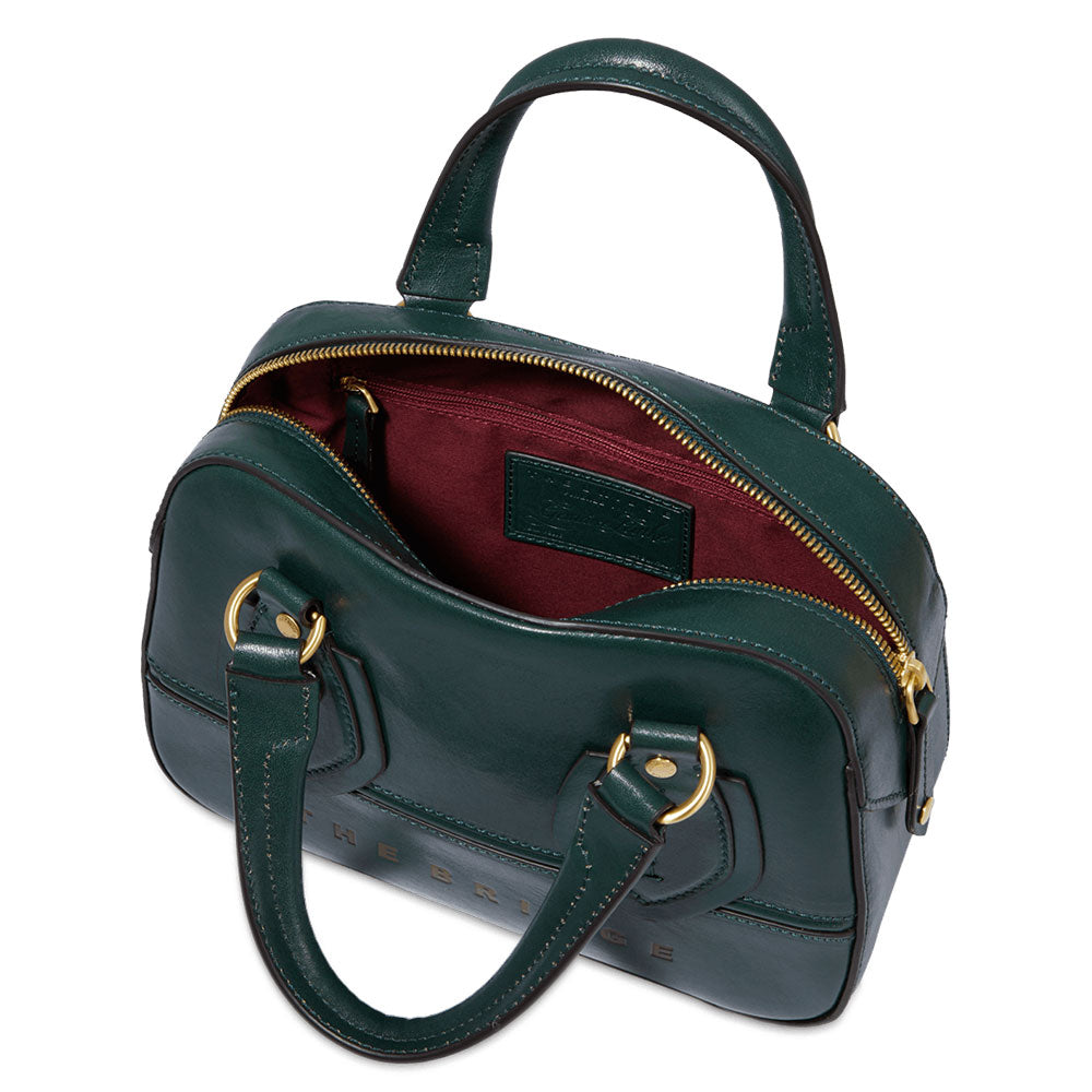 THE BRIDGE Boston Bag Daphne-Linie für Damen aus grünem Leder