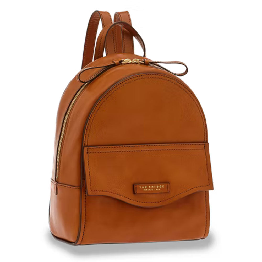Zaino Donna THE BRIDGE in Pelle color Cognac linea Angela