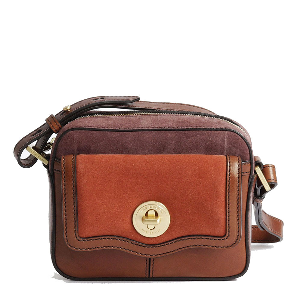 Borsa A Tracolla Donna Ital. Frans In Pelle Scamosciata Con Frange – Colore Oro, Modello Modamoda T125