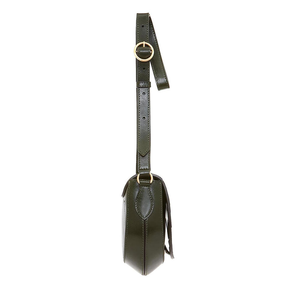 Borsa Donna a Tracolla Media THE BRIDGE linea Bettina Intreccio in Pelle Verde Tirolo