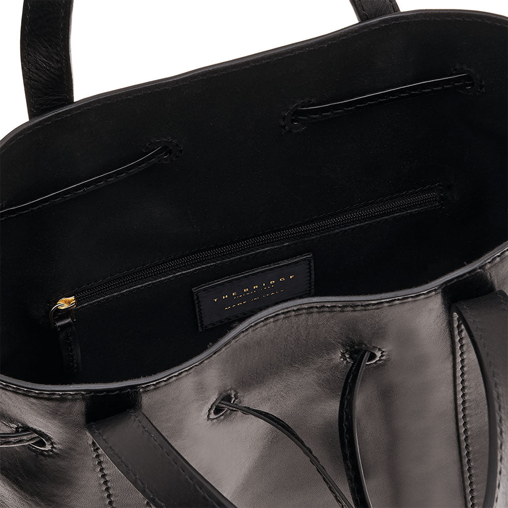 Borsa Donna Secchiello a Mano THE BRIDGE in Pelle Nera linea Vittoria