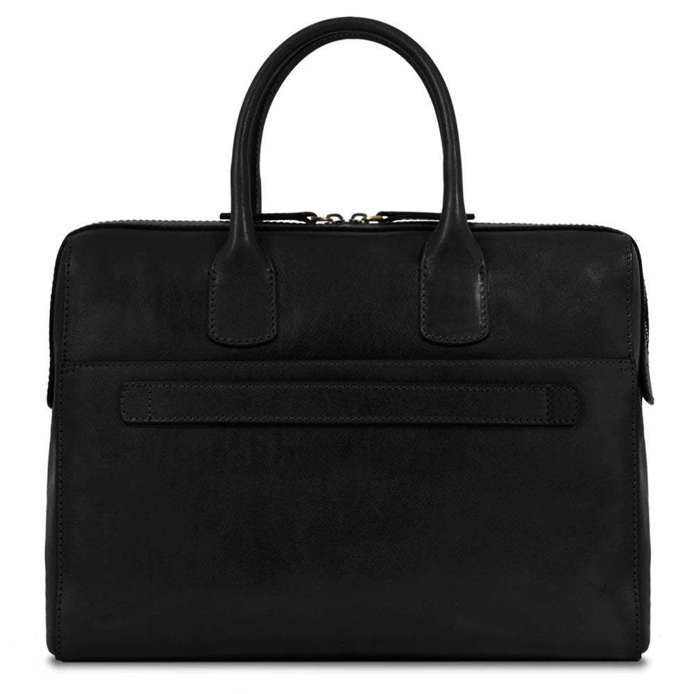 Cartella Due Manici Porta Pc THE BRIDGE in Pelle Nera linea Story