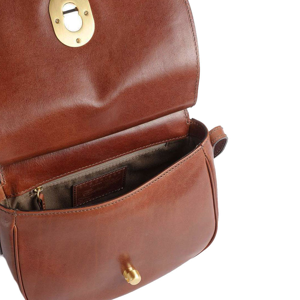 Borsa Donna a Tracolla THE BRIDGE linea Celeste in Pelle Marrone