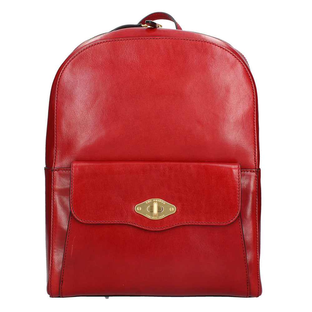 Zaino Donna Porta Pc THE BRIDGE linea Barbara in Pelle Rossa a