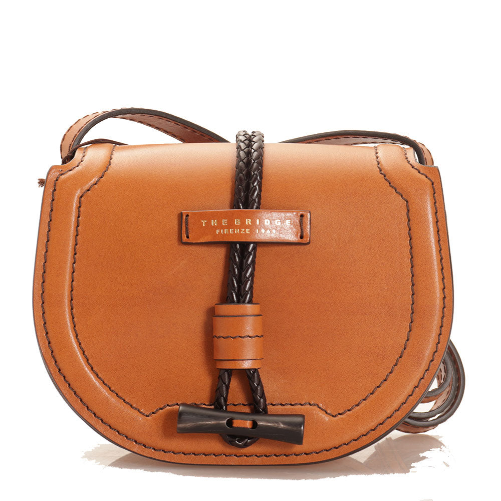 Borsa Donna a Tracolla THE BRIDGE in Pelle Cognac linea Panzani Wow