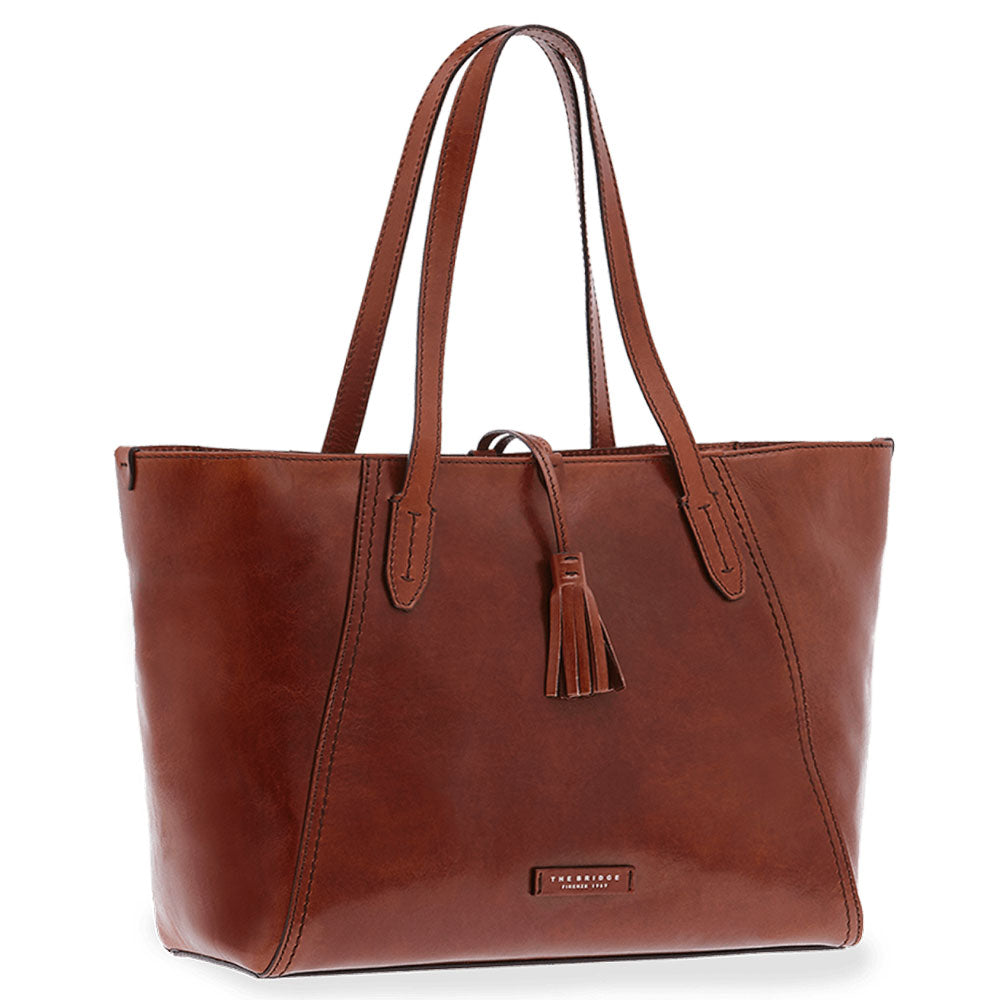 Borsa Donna Shopper a Spalla THE BRIDGE in Pelle Marrone linea Florentin