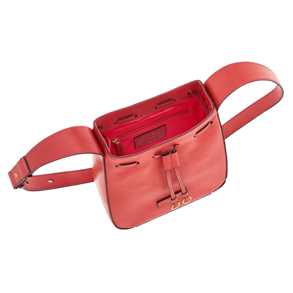 THE BRIDGE Damen-Beuteltasche Carlotta-Linie aus lachsfarbenem Leder