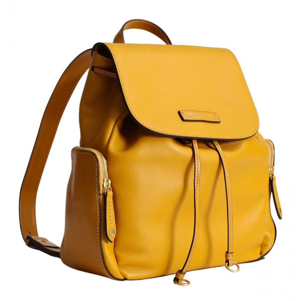 Zaino Donna con Pattina THE BRIDGE linea Carlotta in Pelle Giallo Mais