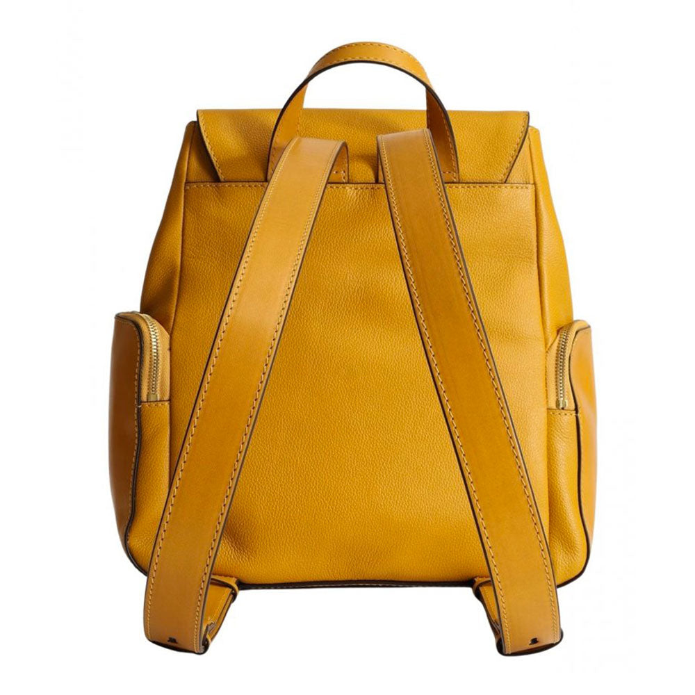 Zaino Donna con Pattina THE BRIDGE linea Carlotta in Pelle Giallo Mais