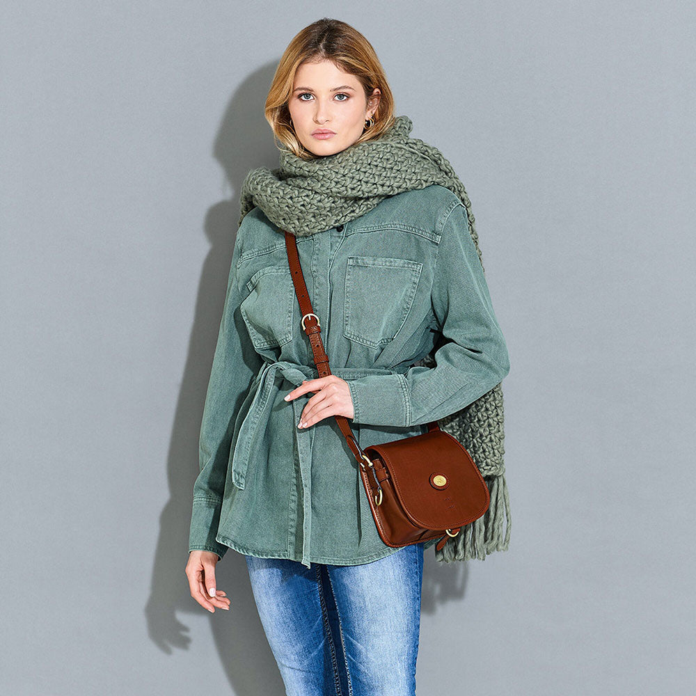 Borsa Donna con Pattina a Tracolla THE BRIDGE linea Biba in Pelle Nera