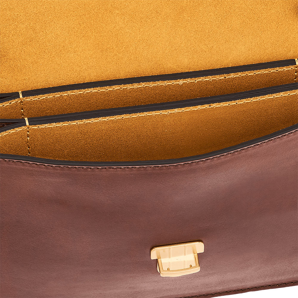 Borsa Donna a Tracolla THE BRIDGE linea Rustici in Pelle Marrone