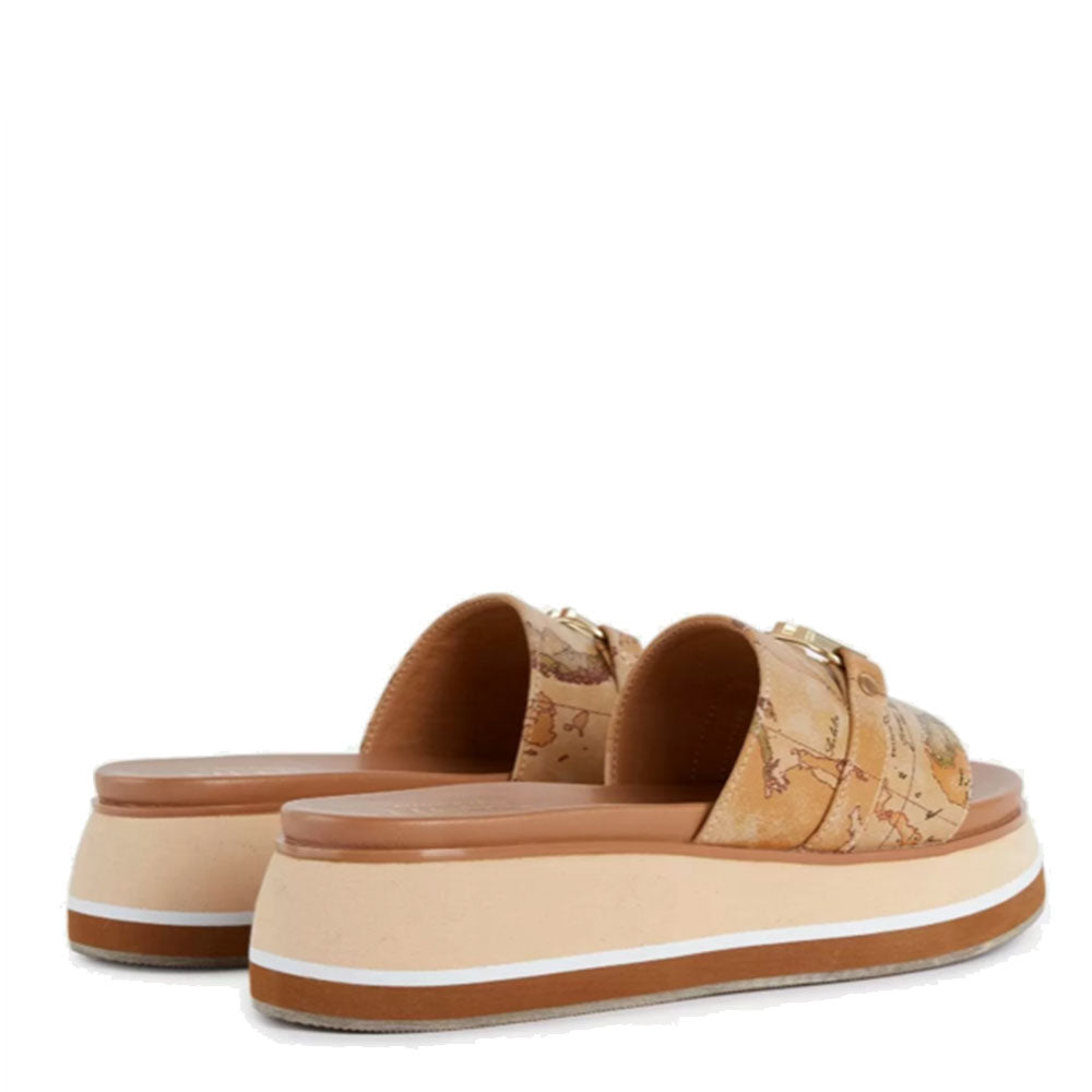 Scarpe Donna 1A Classe Alviero Martini Ciabattine Platform effetto Nappa stampa Geo Classic 0495
