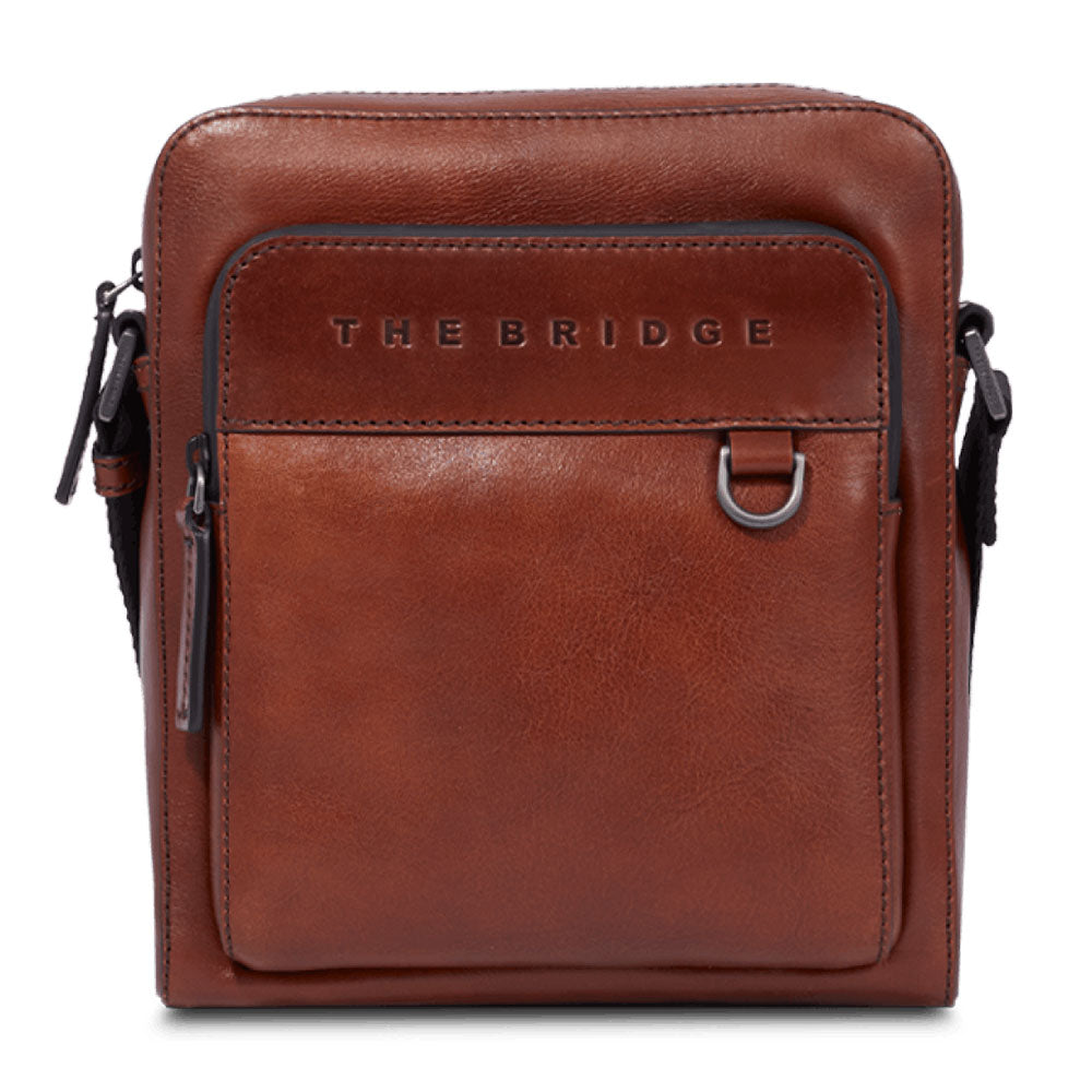 Borsello Uomo THE BRIDGE linea Damiano in Pelle Marrone a sconto