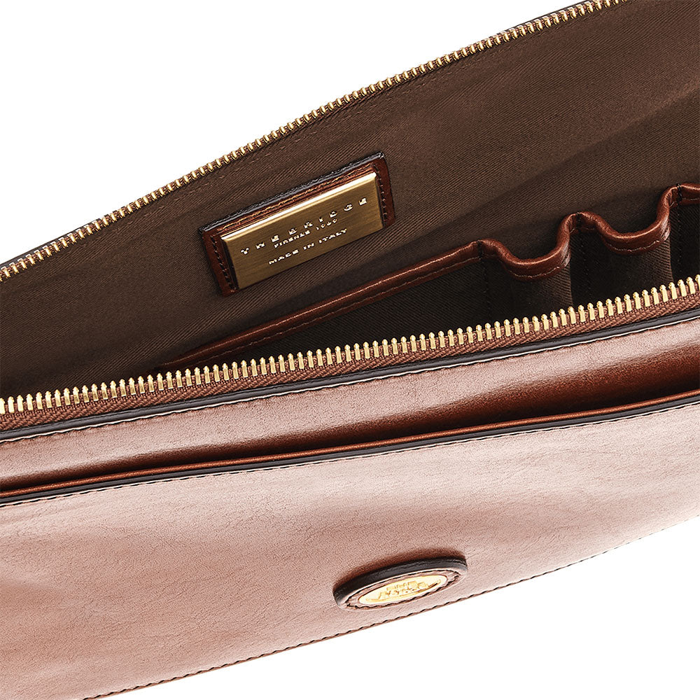 Porta Pc THE BRIDGE in Pelle Marrone linea Story