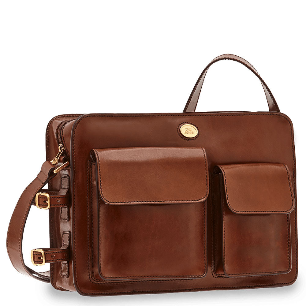Katloo Borsa A Tracolla Uomo In Vera Pelle Vintage - Marsupio Multitasca Per Cellulare E Portafoglio (Marrone)