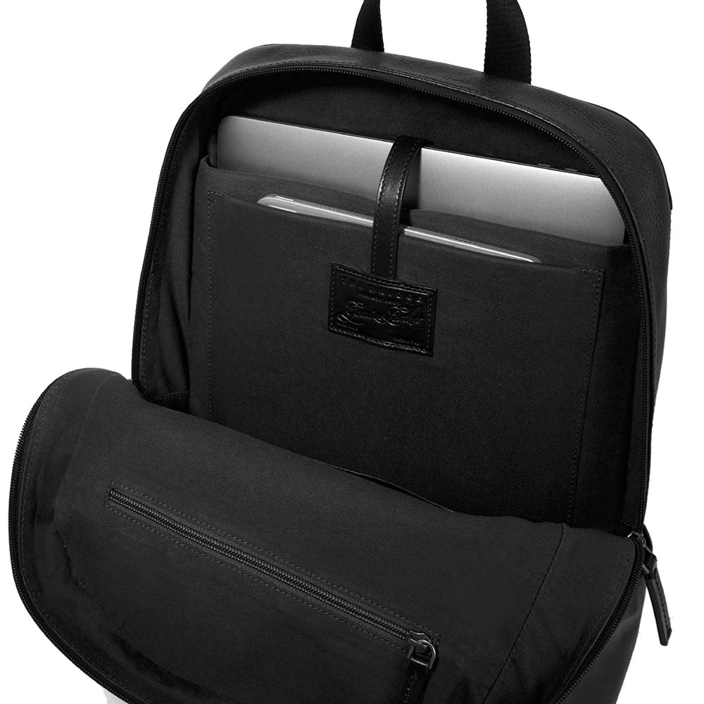 THE BRIDGE Herrenrucksack Damiano-Linie aus schwarzem Leder