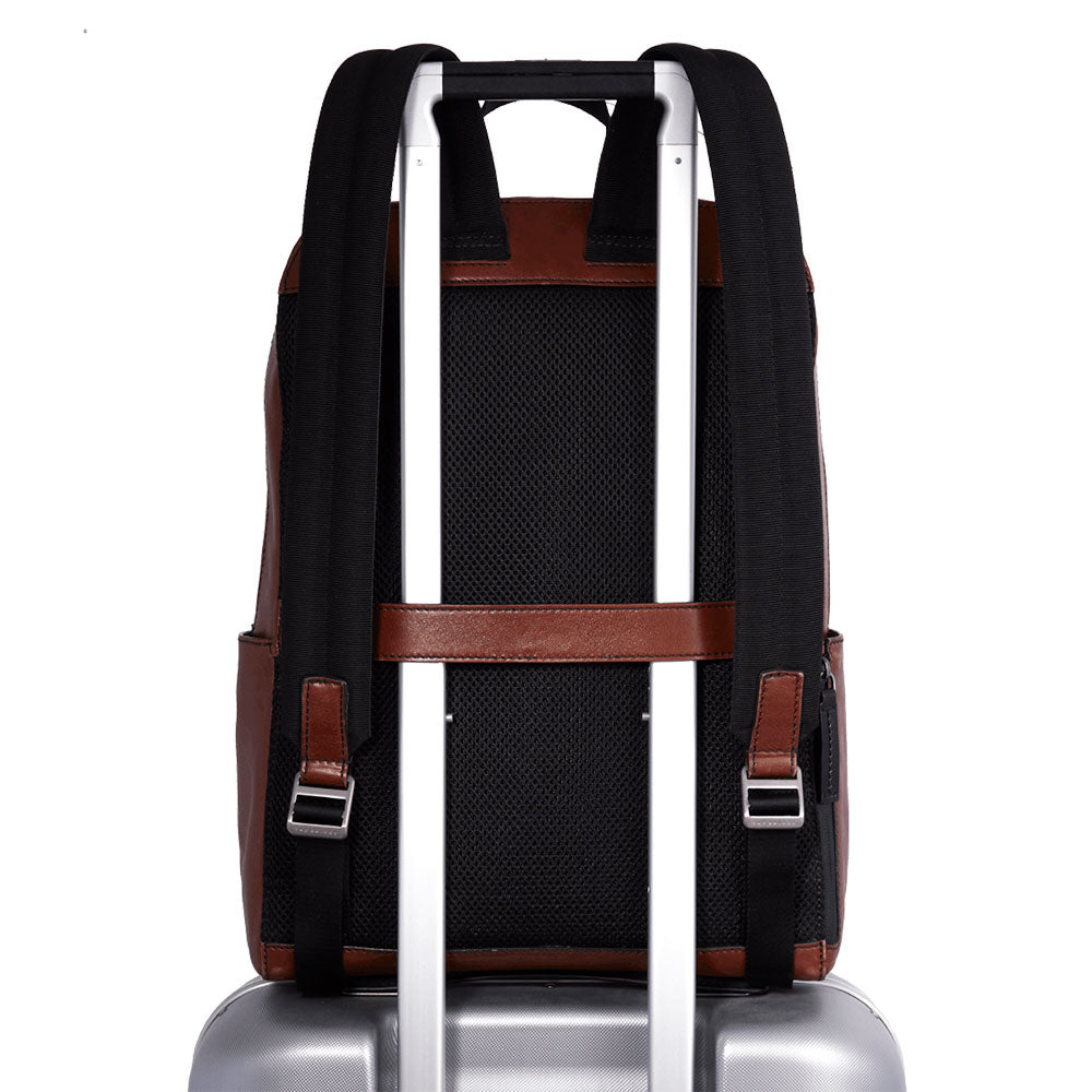 THE BRIDGE Herrenrucksack Damiano-Linie aus braunem Leder