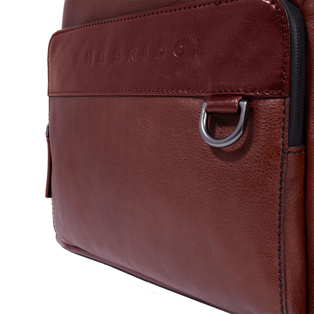 THE BRIDGE Herrenrucksack Damiano-Linie aus braunem Leder