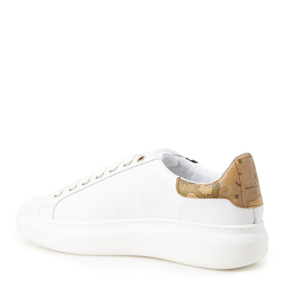 Scarpe Donna 1A Classe Alviero Martini Sneakers in Pelle Bianca con Inserto Geo Classic 0727