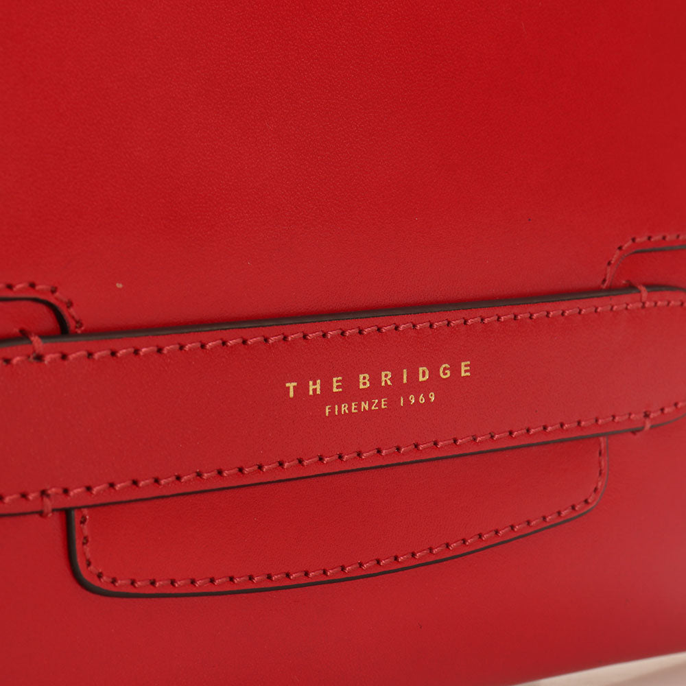 Pochette Donna Media con Polsiera THE BRIDGE linea Lucrezia in Pelle Rossa
