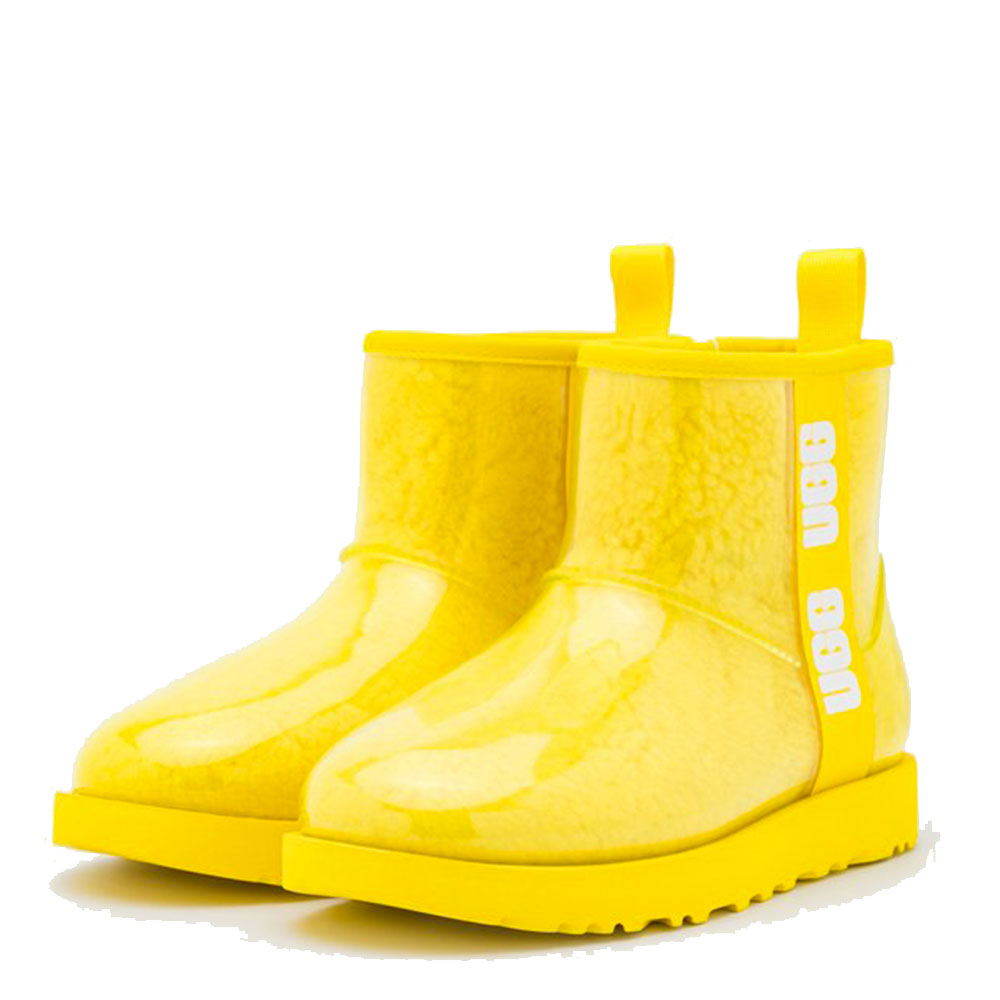 Stivaletti Donna UGG Classic Clear Mini in Lana e Materiale Impermeabile colore Canary