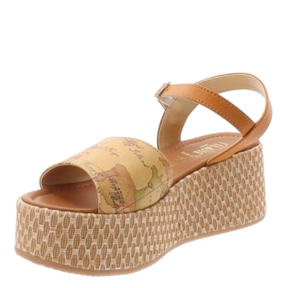 Scarpe Junior 1A Classe Alviero Martini Sandali color Cuoio con Inserti Geo Classic 1248