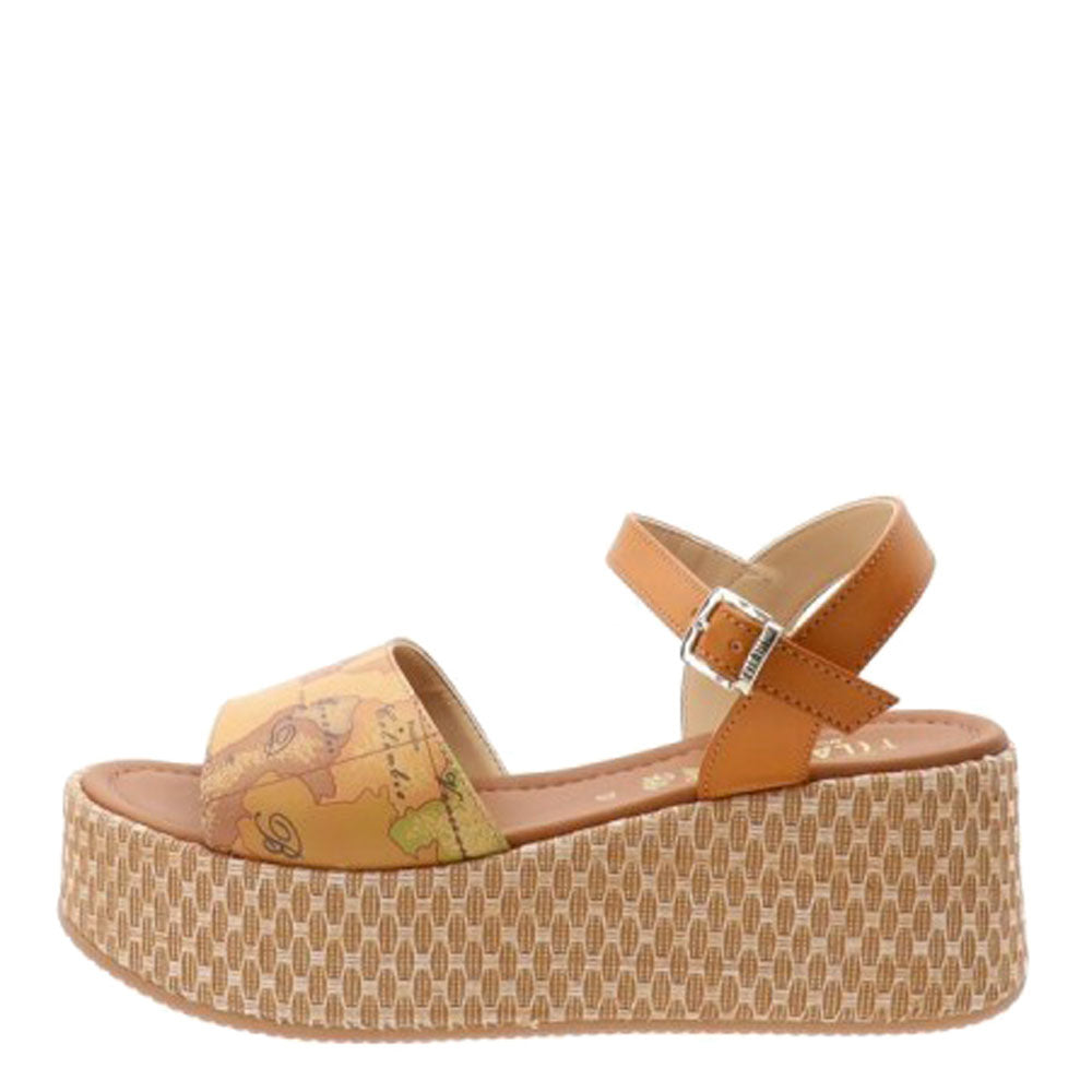 Scarpe Junior 1A Classe Alviero Martini Sandali color Cuoio con Inserti Geo Classic 1248
