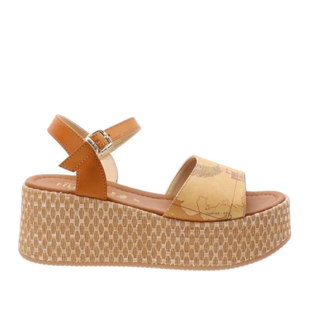 Scarpe Junior 1A Classe Alviero Martini Sandali color Cuoio con Inserti Geo Classic 1248